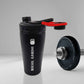 Personalised Gym Shaker Bottle for Protein Shakes Stainless Steel Mixer with Whisk Ball