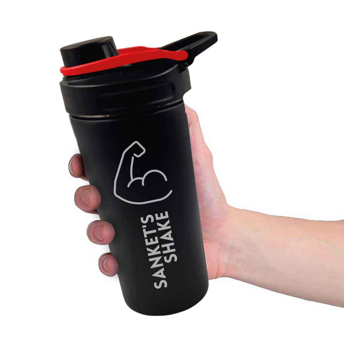 Custom protein shaker top bottle