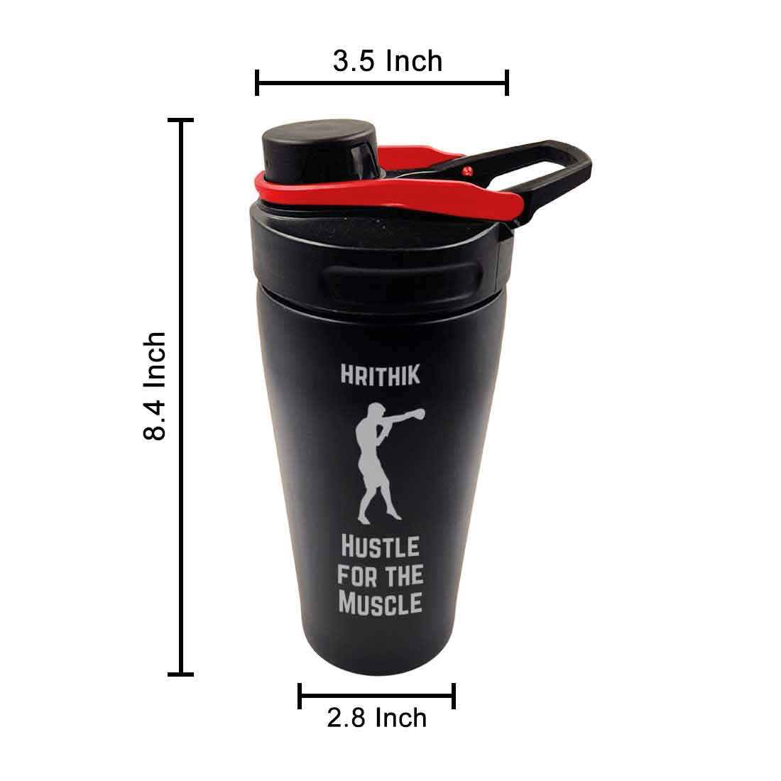 Personalized Protein Shaker for Gym Workout Custom Shake Mixer with Whisk  Ball