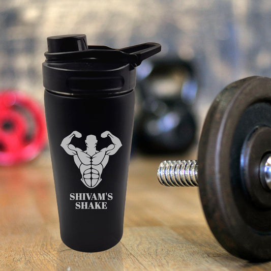 Personalized Protein Shaker for Gym Workout Custom Shake Mixer with Whisk Ball