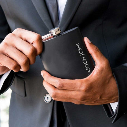 Personalised Rakhi Gifts for Brother Raksha Bandhan Premium Gift Box with Metal Rakhi Hip Flask & Diary Pen