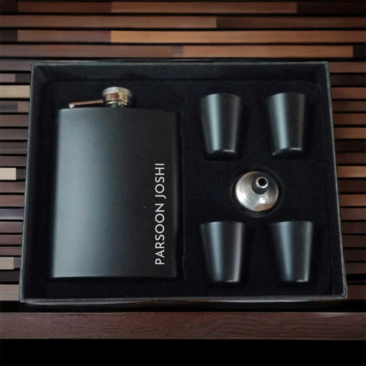 Personalized Engraved Hip Flask for Men - Gift for Husband - Add Name