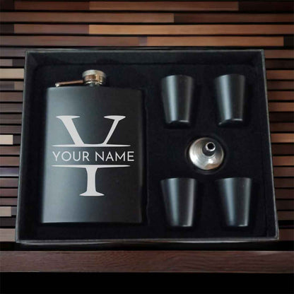 Personalized Engraved Flask for Men Anniversary Gift Ideas  - Add Name