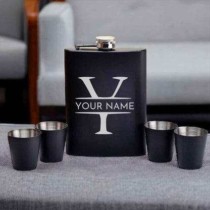 Personalized Engraved Flask for Men Anniversary Gift Ideas  - Add Name