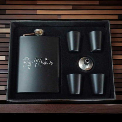 Personalized  Engraved Stainless Steel Hip Flask for Gift Ideas  - Add Name