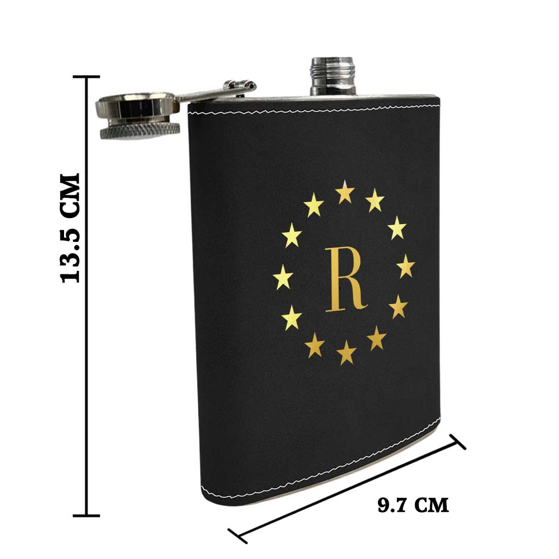 PU Leather Hip Flask With Name 8OZ Personalized Stylish Gifts For Men's