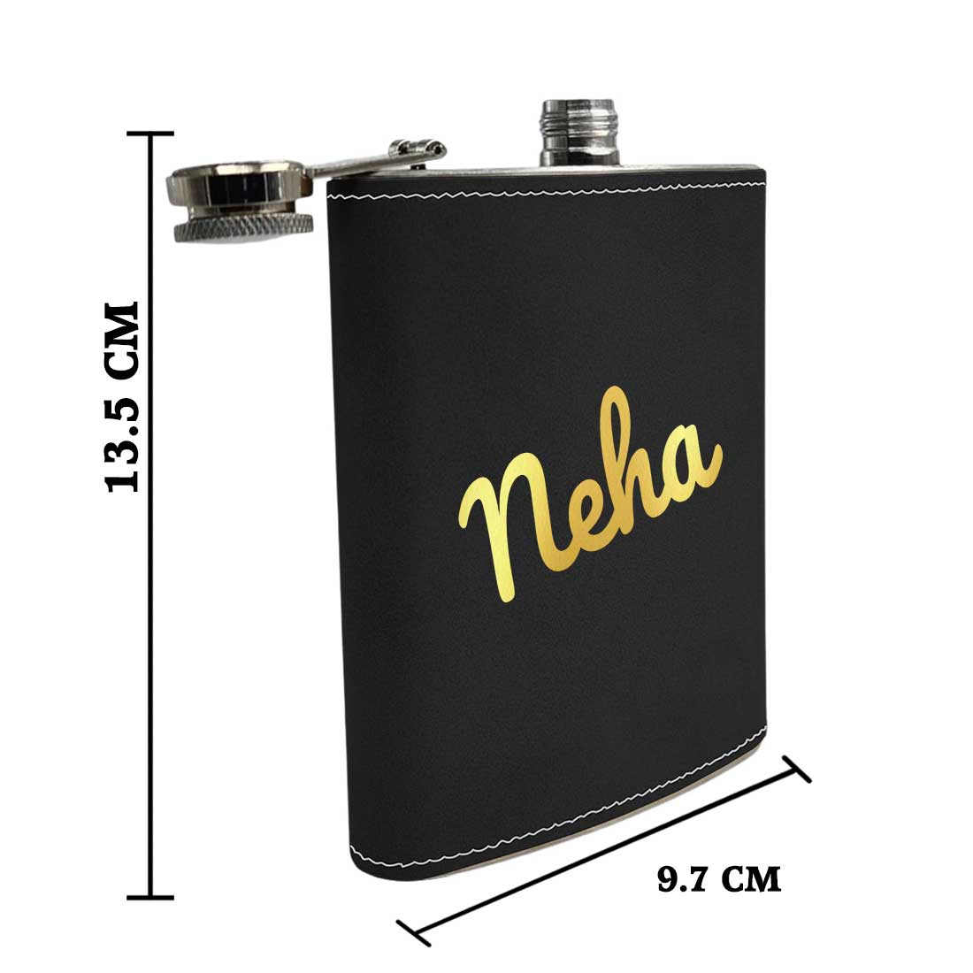 Personalised Hip Flask Leather Whiskey Flasks With Name