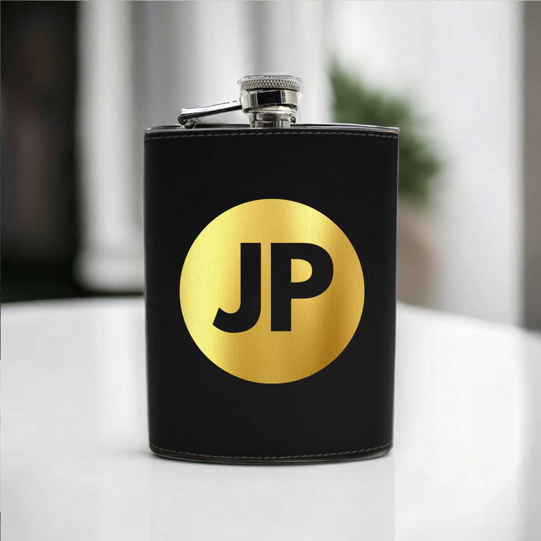 PU Leather Hip Flask With Name Personalized Gifts For Men