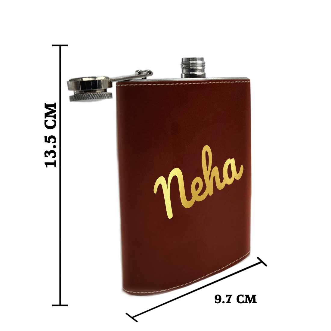 Personalised Hip Flask Leather Whiskey Flasks With Name