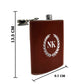 PU Leather Hip Flask With Name
