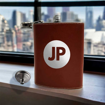 PU Leather Hip Flask With Name Personalized Gifts For Men