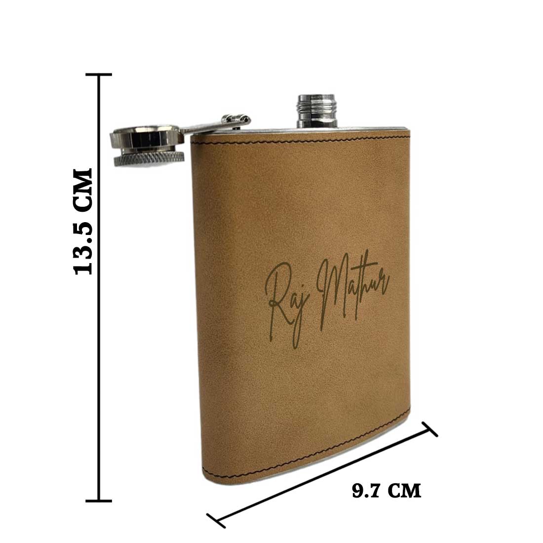 Custom Faux Leather Alcohol Flask With Funnel Engraved Hip Flasks