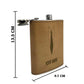 Brown Personalized PU Leather Hip Flask Engraved Alcohol Flasks