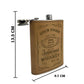 Brown leather hip flask whiskey flasks