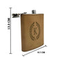 Personalized PU Leather Alcohol Flask Engraved Hip Flasks With Monogram