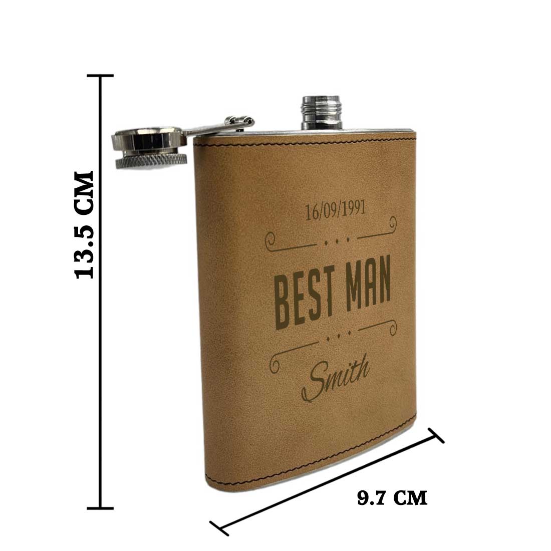 Personalized Groomsmen Gifts PU Leather Hip Flask Best Man Bachelor Party Gift