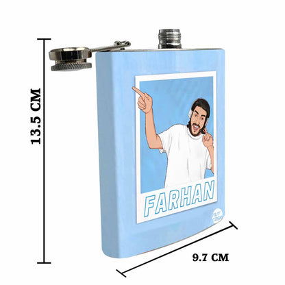 Hip Flask with Picture Turned Into Art