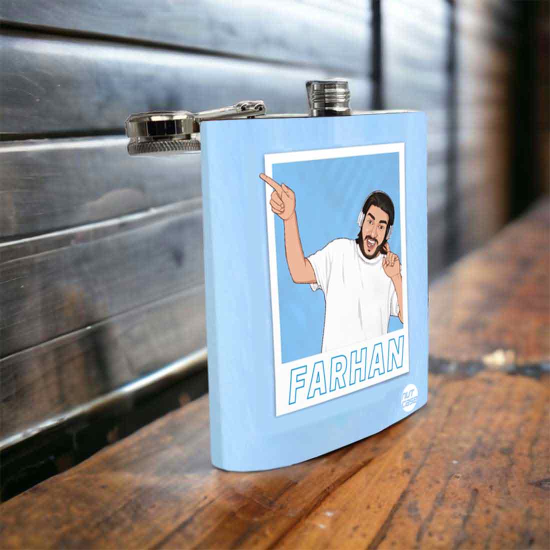 Hip Flask with Picture Turned Into Art