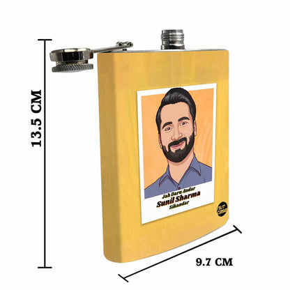 Drinking Flask with Art Portraits