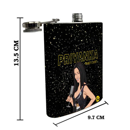 Whiskey Hip Flask with Art Picture