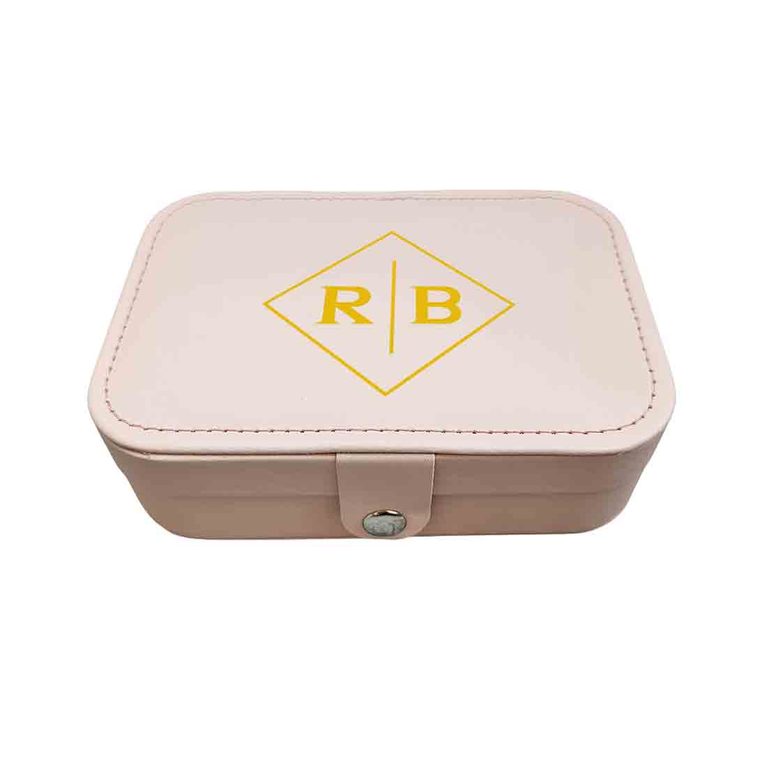 Personalized Jewellery Box Monogrammed Portable Travel Trinklet Organizer for Women
