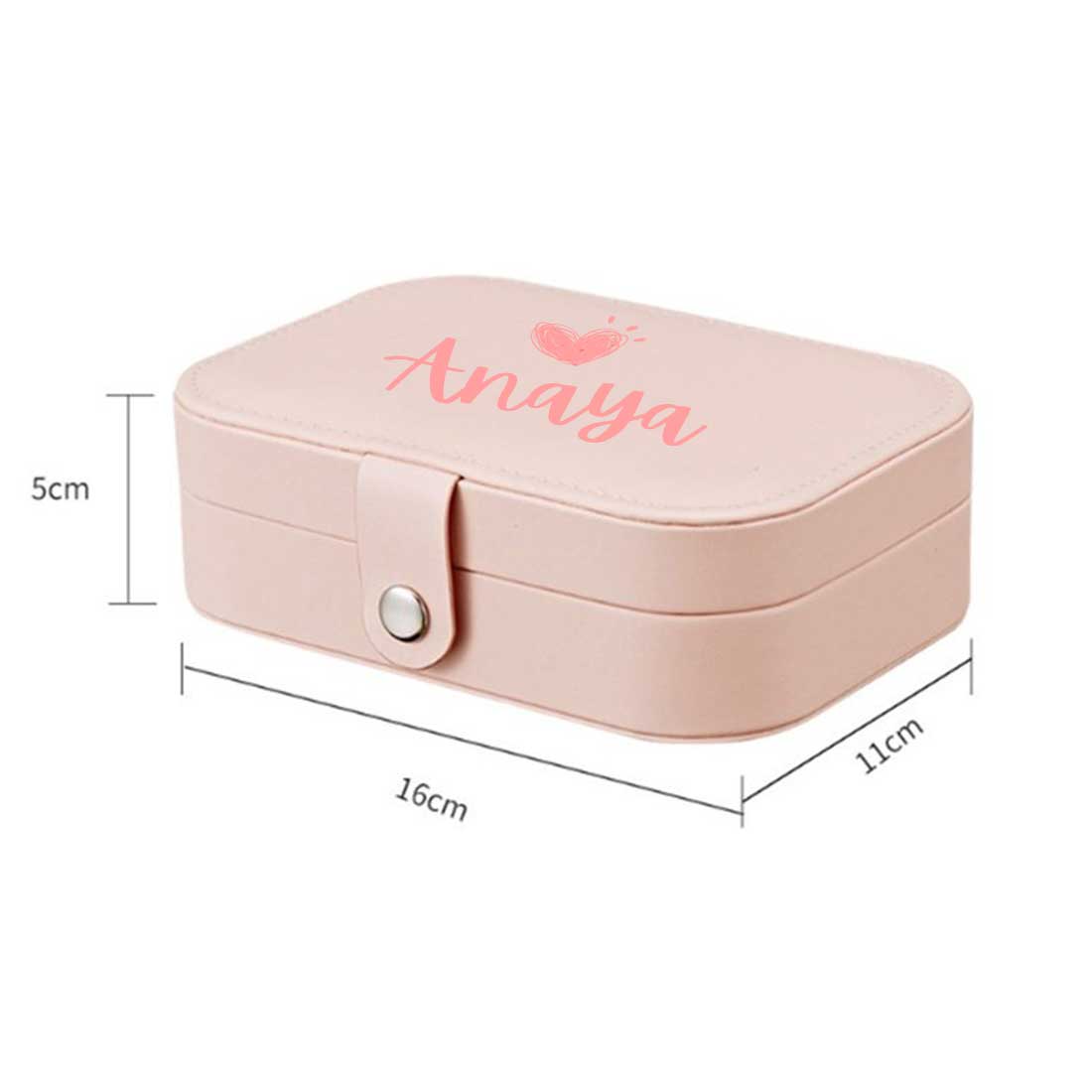 Customized Jewellery Storage Pouch for Girls Travel Storage Case for Rings Earrings and Pendants-Your Name