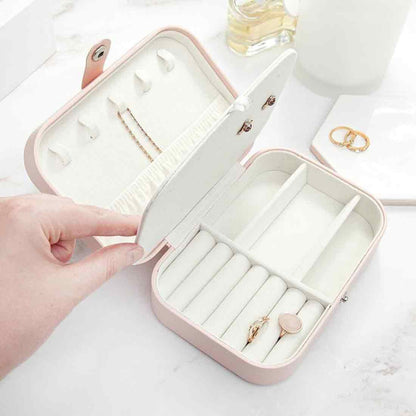 Personalized Jewellery Box Organizer For Travel jewelry Case for Earrings Pendant Rings Necklaces - Add Name