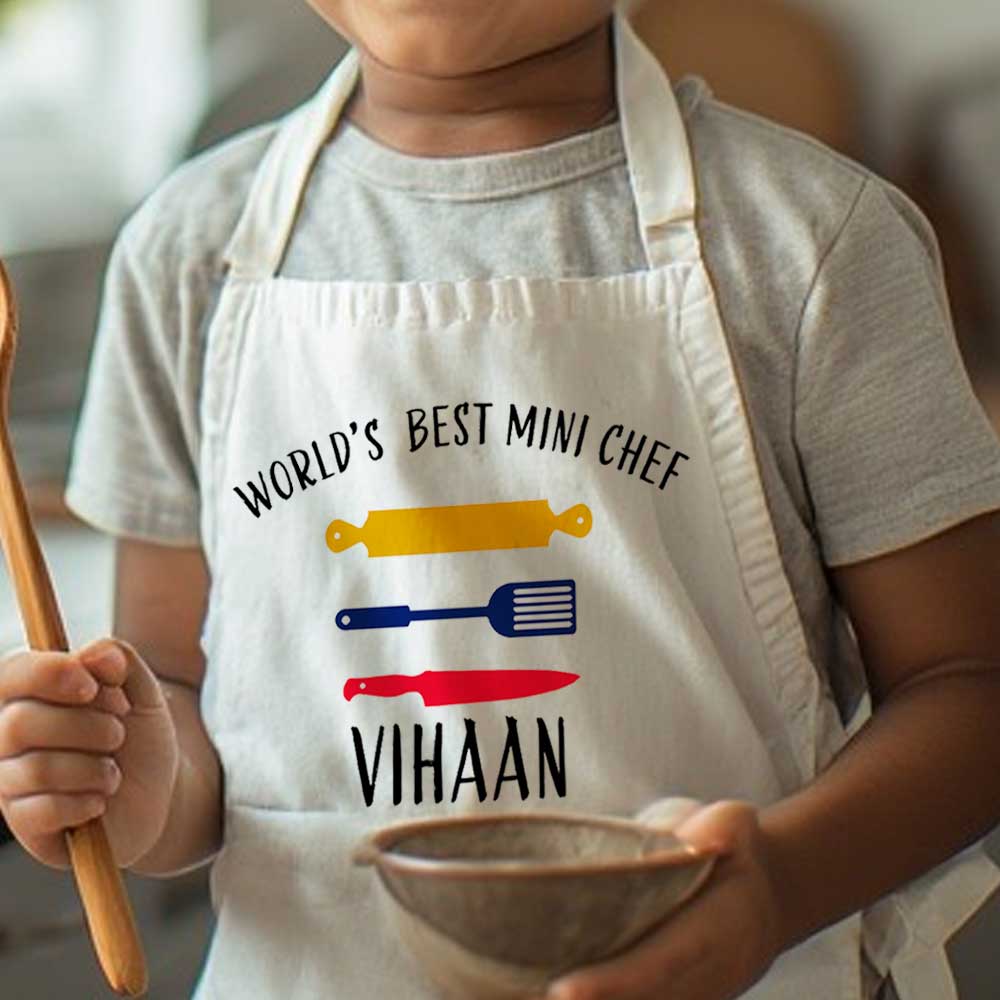 Personalized Junior Chef Apron with Name for Kids