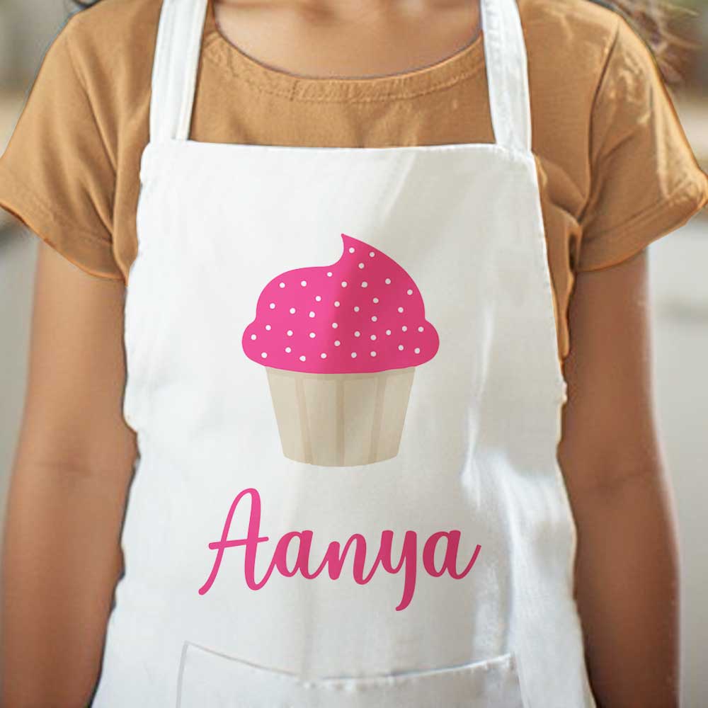 Customized Little Kids Apron With Name - Ice-Cream