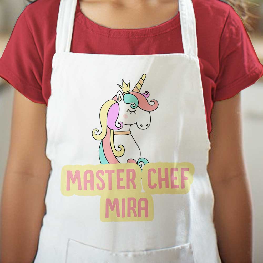 Customized Kids Master Chef Apron with Pocket