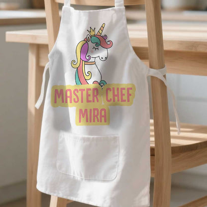 Customized Kids Master Chef Apron with Pocket