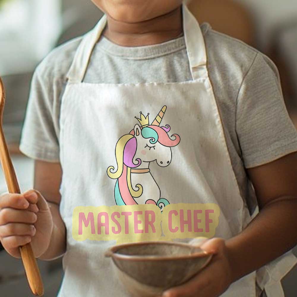Customized Kids Master Chef Apron with Pocket
