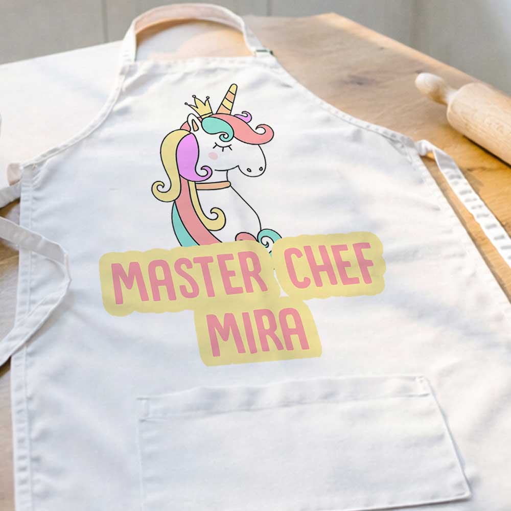 Customized Kids Master Chef Apron with Pocket