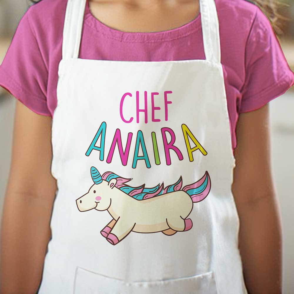 Personalised Children Apron - Cute Unicorn Design Aprons
