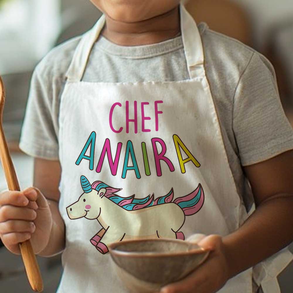 Personalised Children Apron - Cute Unicorn Design Aprons