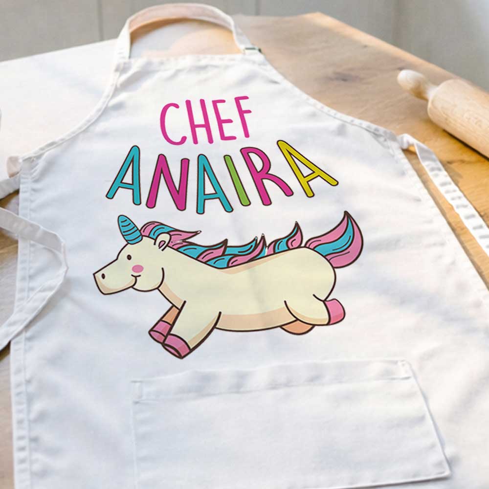 Personalised Children Apron - Cute Unicorn Design Aprons