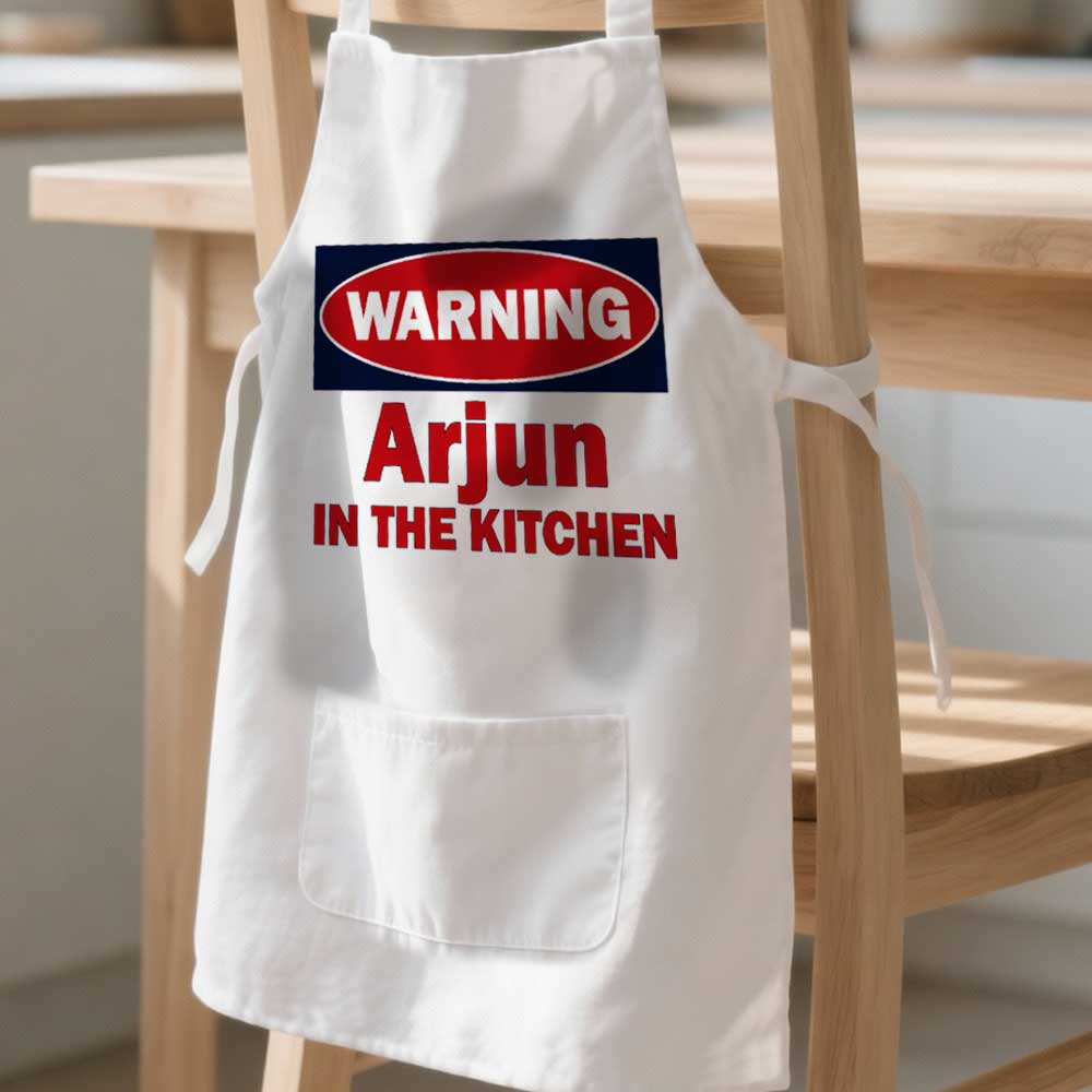 Customized Apron for your Kids - Warning