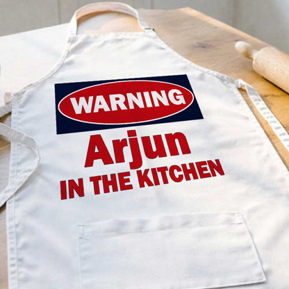 Customized Apron for your Kids - Warning