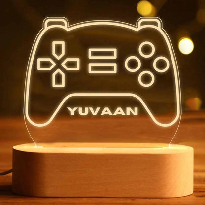 Personalised Night Led Lamp for Kids Room Gamer Custom Night Light Game Controller