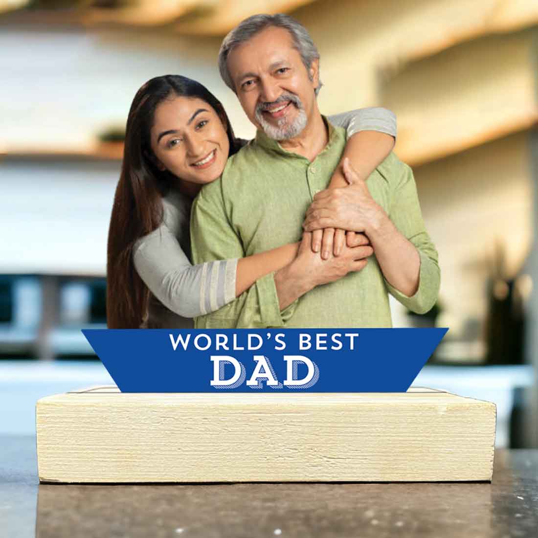 Personalized Photo With Wooden Stand-Gifts For Dad-Multi Tasker
