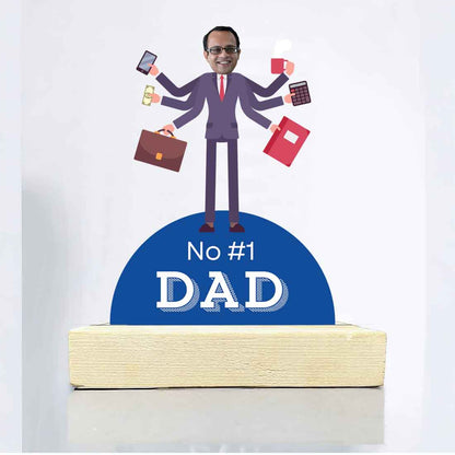 Personalized Gifts For Dad Photo With Wooden Stand- World’s Best Dad