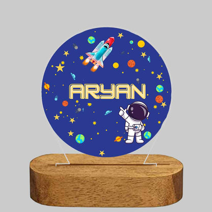 Rakhi for Little Brother Kids Gifts - Space Theme LED Lamp , Personalized Rakhi and Chocolate