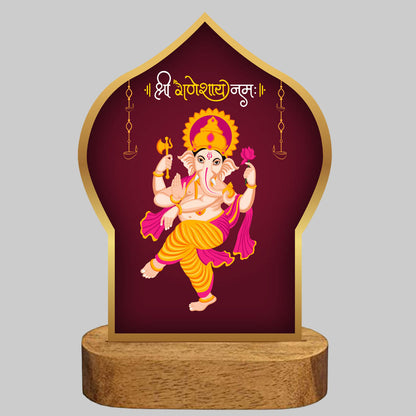 Ganesh Light Idol For Home With Silver Coin, Modak Candles & Lamp; - Ganesh Chaturti Gifts