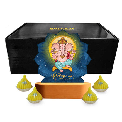 Ganesha Light Led Lamp Idol for Home with Modak Candles - Ganesh Chaturti Gifts