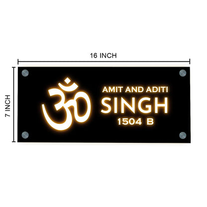 Personalized OM Name Plate Design with Light