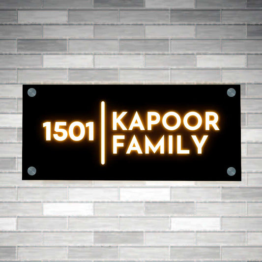 House Name Plate Design with Light