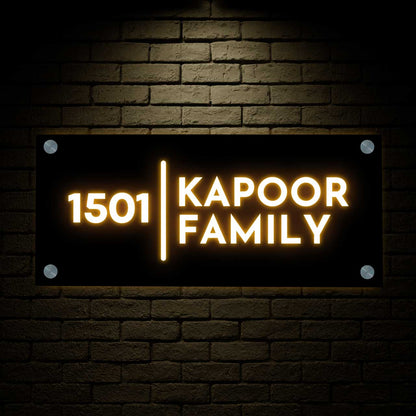 House Name Plate Design with Light