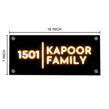 House Name Plate Design with Light