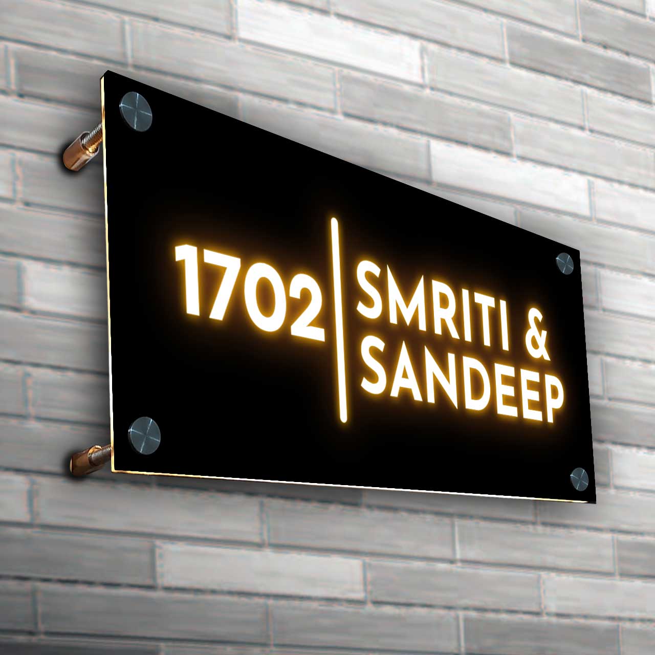 Buy Led Light Name Plate for Home On Nutcase - India