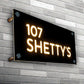 Customized LED Name Plates - House Name Plate with Light & 3D Raised Fonts